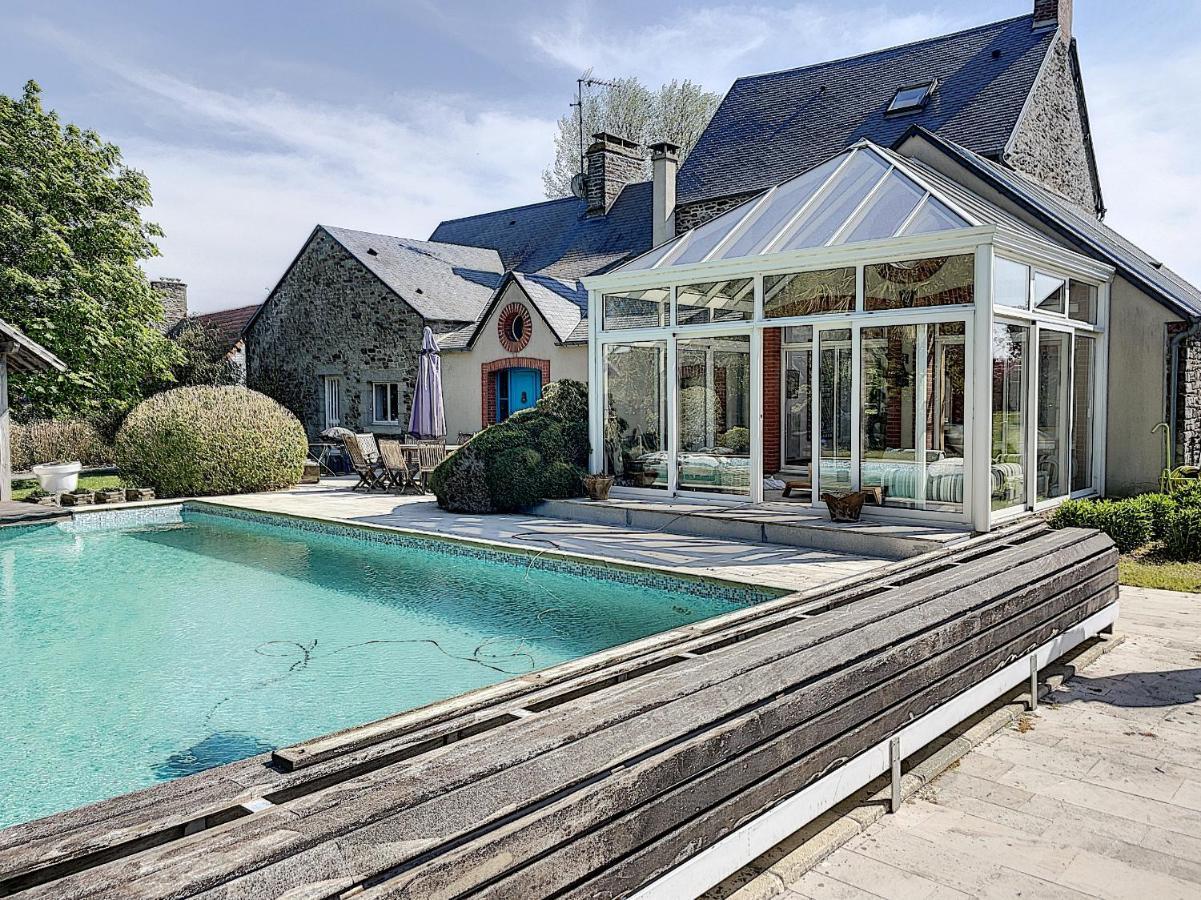 Gite De Charme "La Maison Saint-Leonard" Avec Piscine, Spa, Vue Sur Le Mont Saint-Michel Vains エクステリア 写真